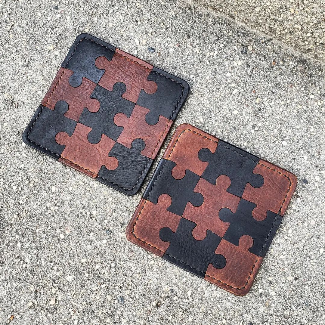 Set of Two Coasters | Puzzle Pieces