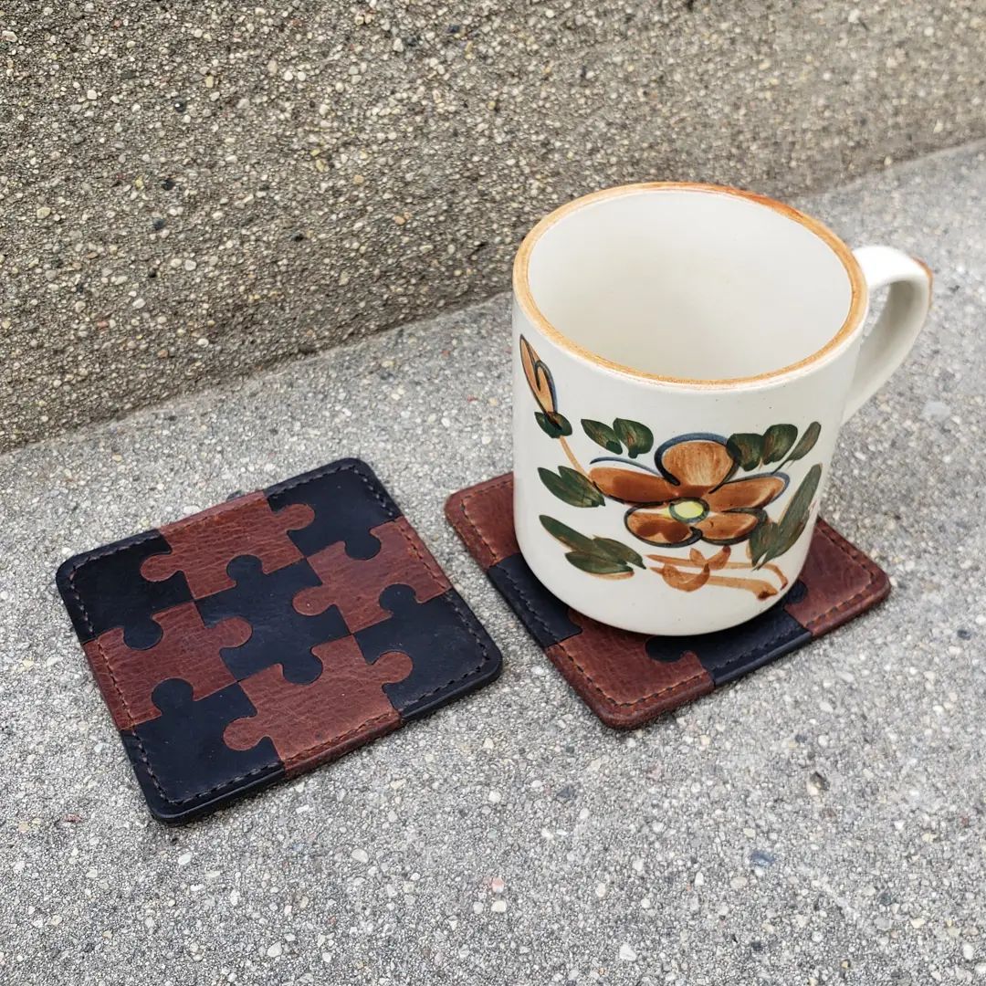 Set of Two Coasters | Puzzle Pieces