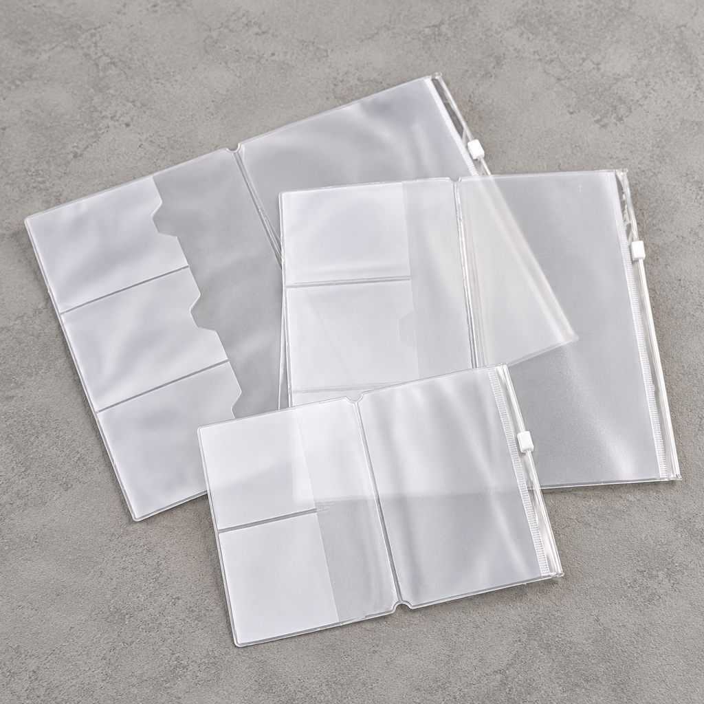 PVC Zipper Pouch Inserts | Traveller's Notebooks | 5 Sizes