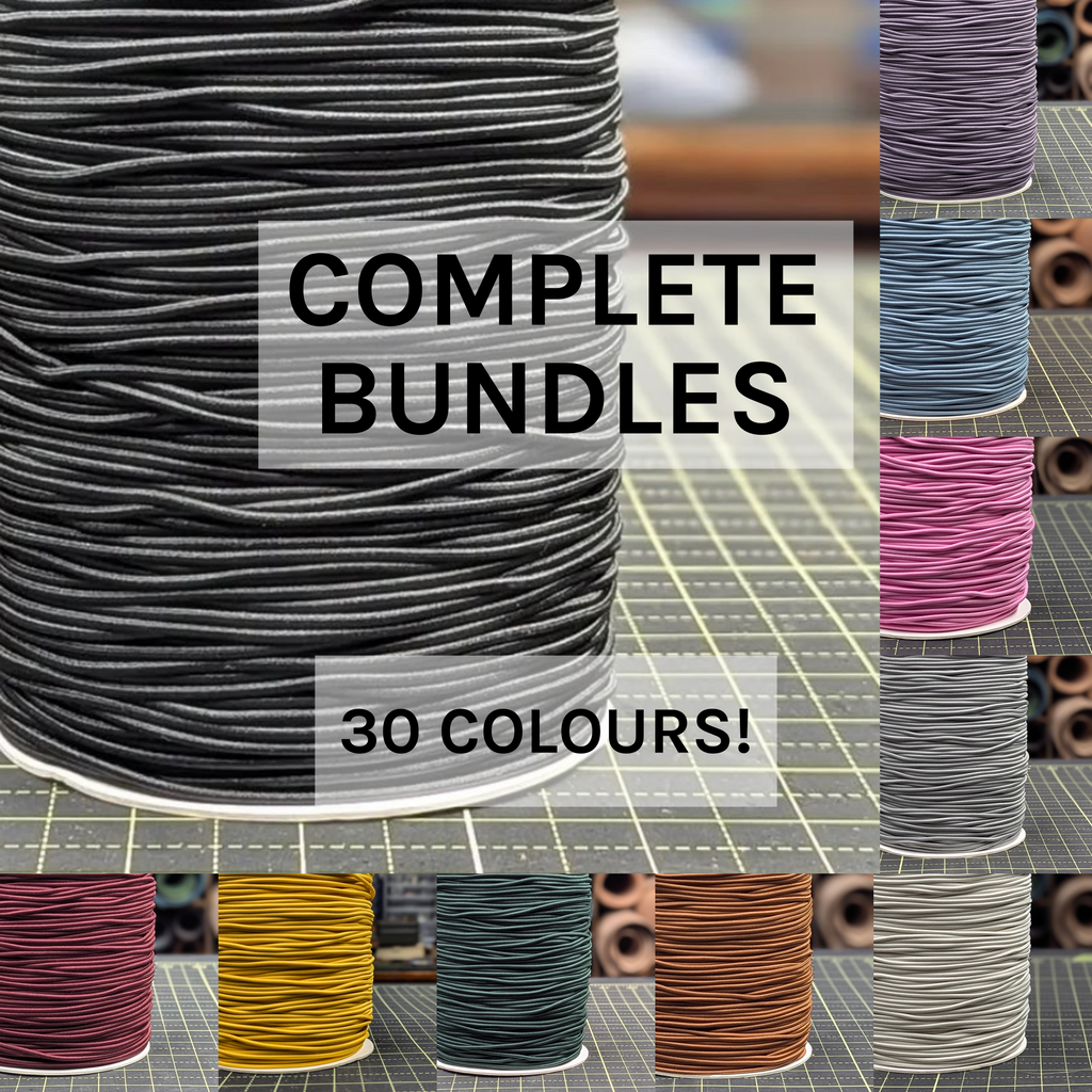 COMPLETE BULK BUNDLES | 2mm Elastic Shock Cord | 93m, 155m, & 310m