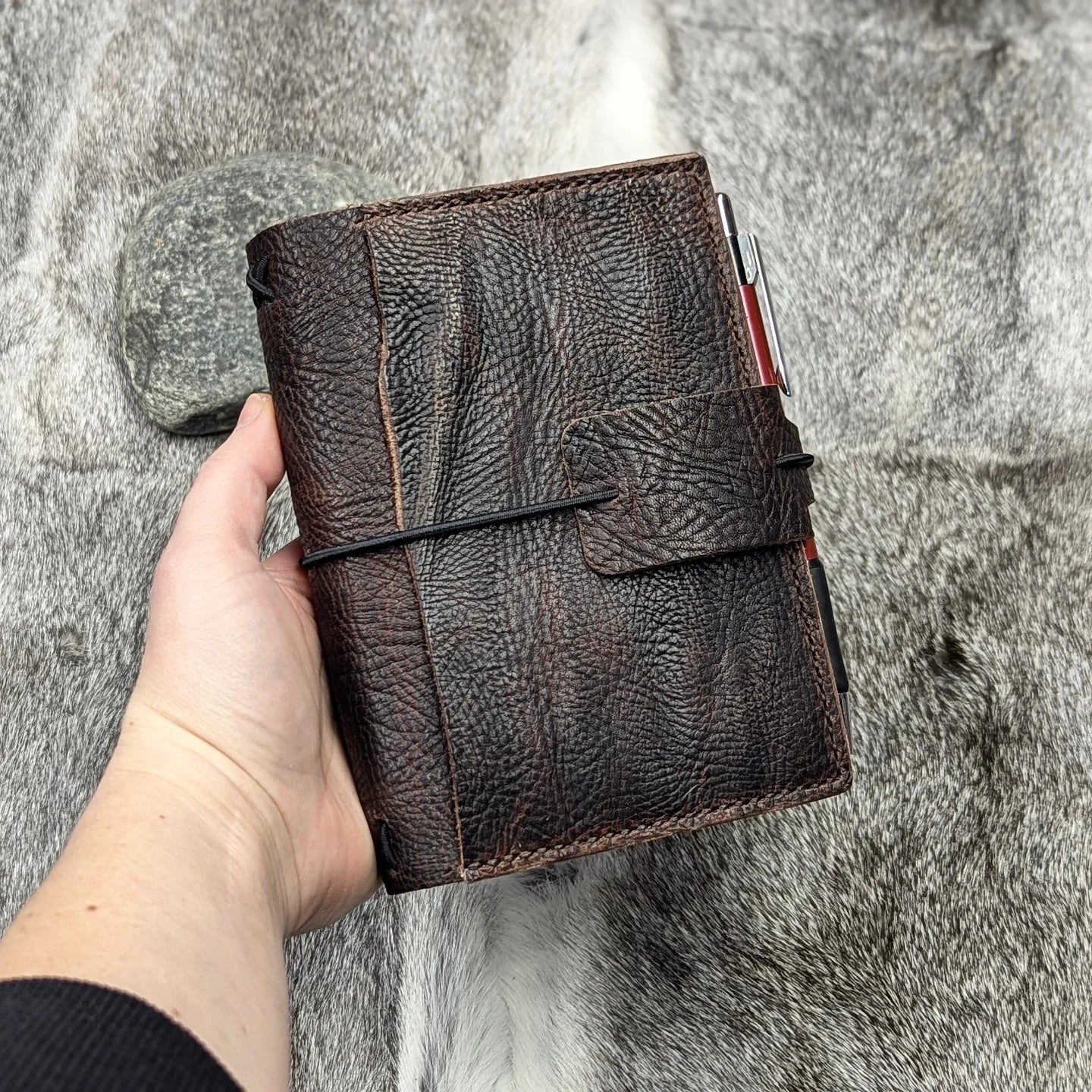 A6 Traveller's Refillable Notebook | Bull Grain 'Live Edge' #2