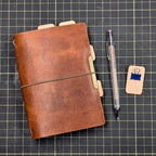 LEATHER BINDER CLIP TABS | Natural Veg, Set of Five, 15mm