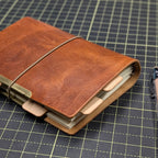 LEATHER BINDER CLIP TABS | Natural Veg, Set of Five, 15mm