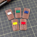 LEATHER BINDER CLIP TABS | Set of Five, 15mm
