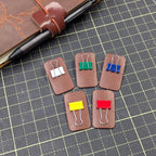 LEATHER BINDER CLIP TABS | Set of Five, 15mm