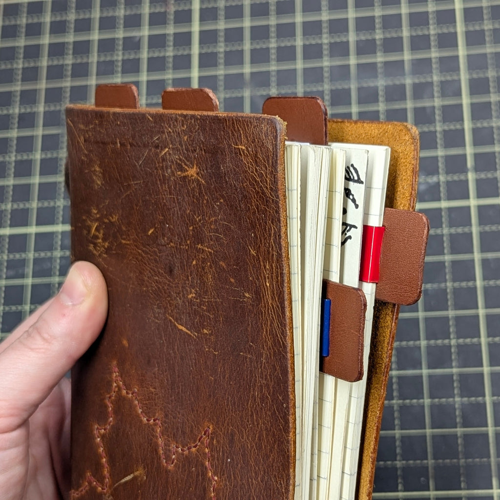 LEATHER BINDER CLIP TABS | Set of Five, 15mm