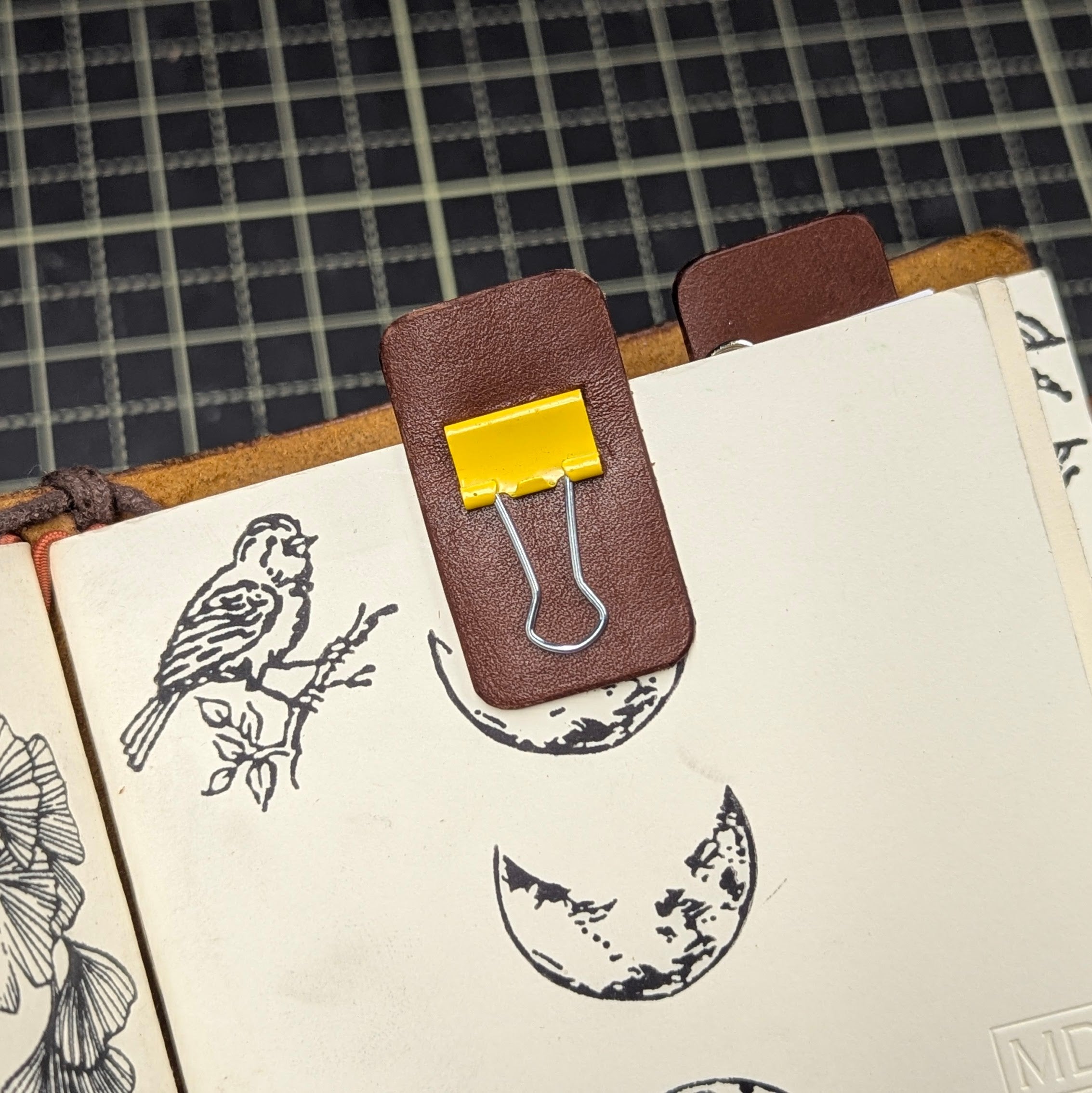 LEATHER BINDER CLIP TABS | Set of Five, 15mm