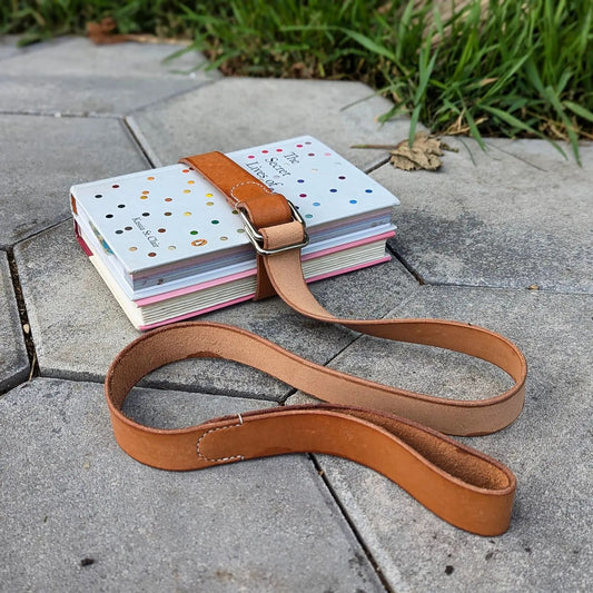 'The Byron' | Classic Book Belt in Natural Reclaimed Vegtan Leather