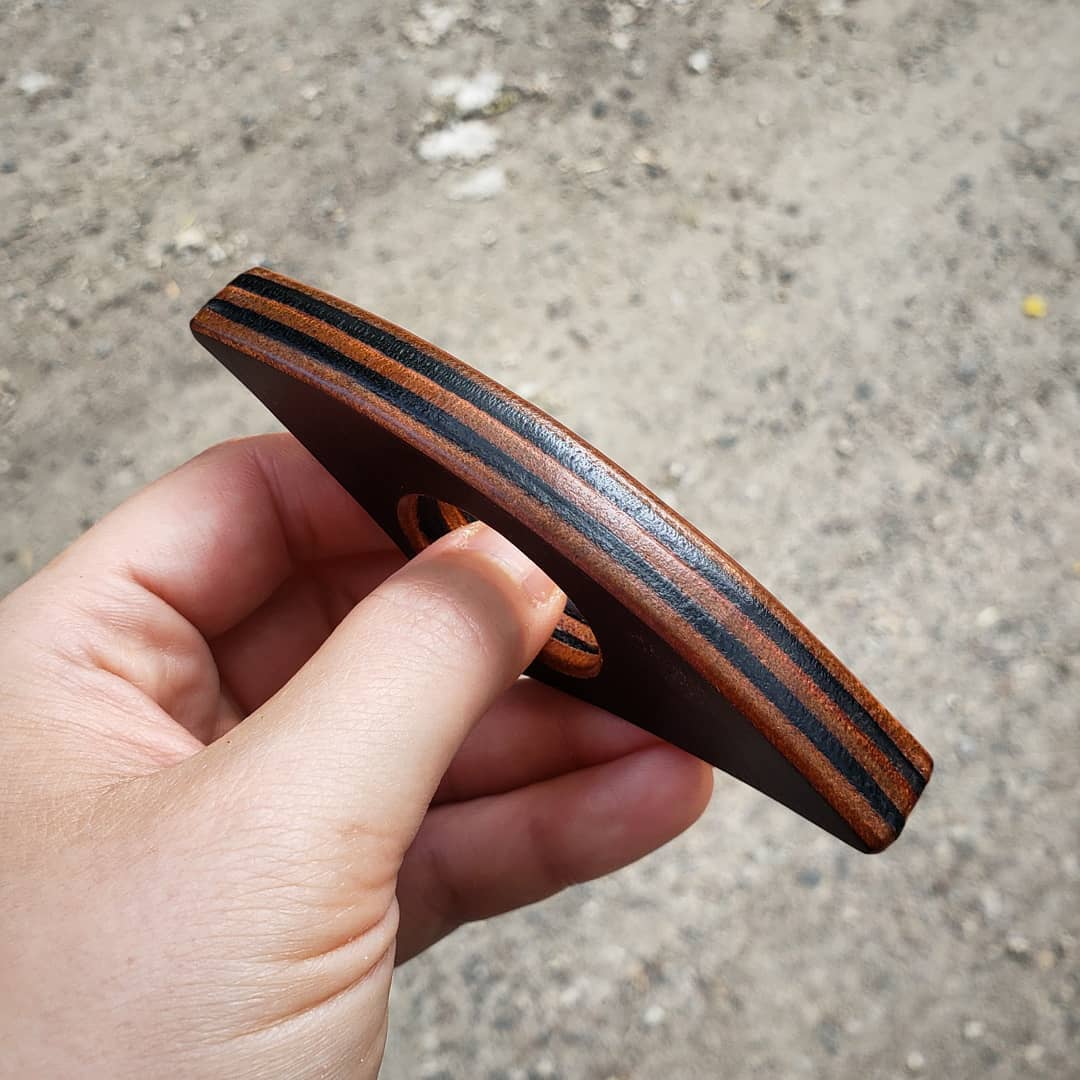 Stacked Leather Book Page Holder | Berry Brown + Black