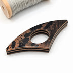 Stacked Leather Book Page Holder | Black Marble Shell Cordovan