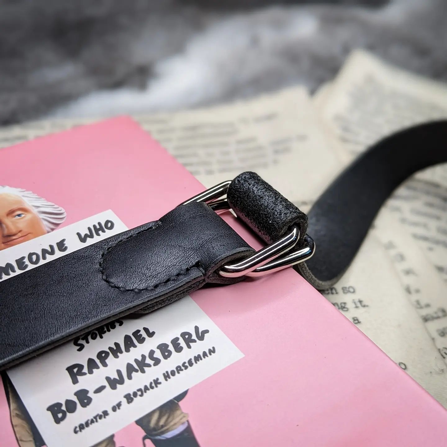 'The Byron' | Classic Book Belt in Coal Black