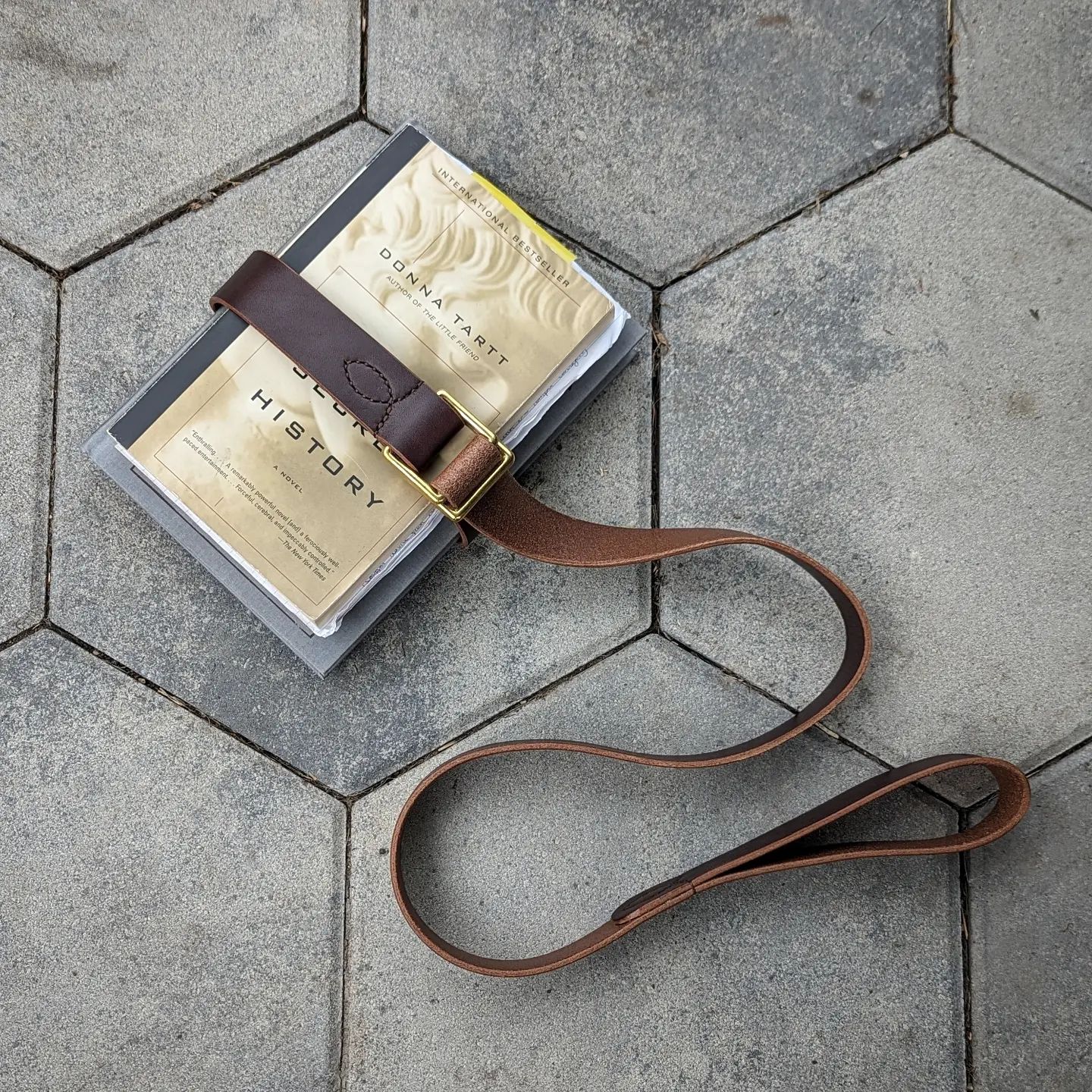 'The Byron' | Classic Book Belt in Berry Brown