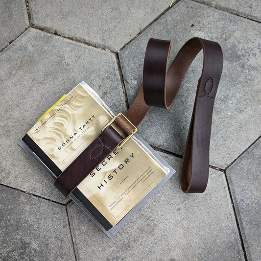 'The Byron' | Classic Book Belt in Berry Brown