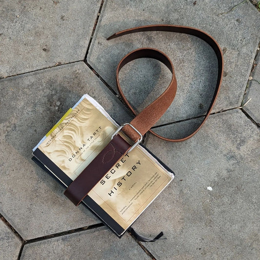'The Hemingway' | Minimalist Book Belt in Berry Brown
