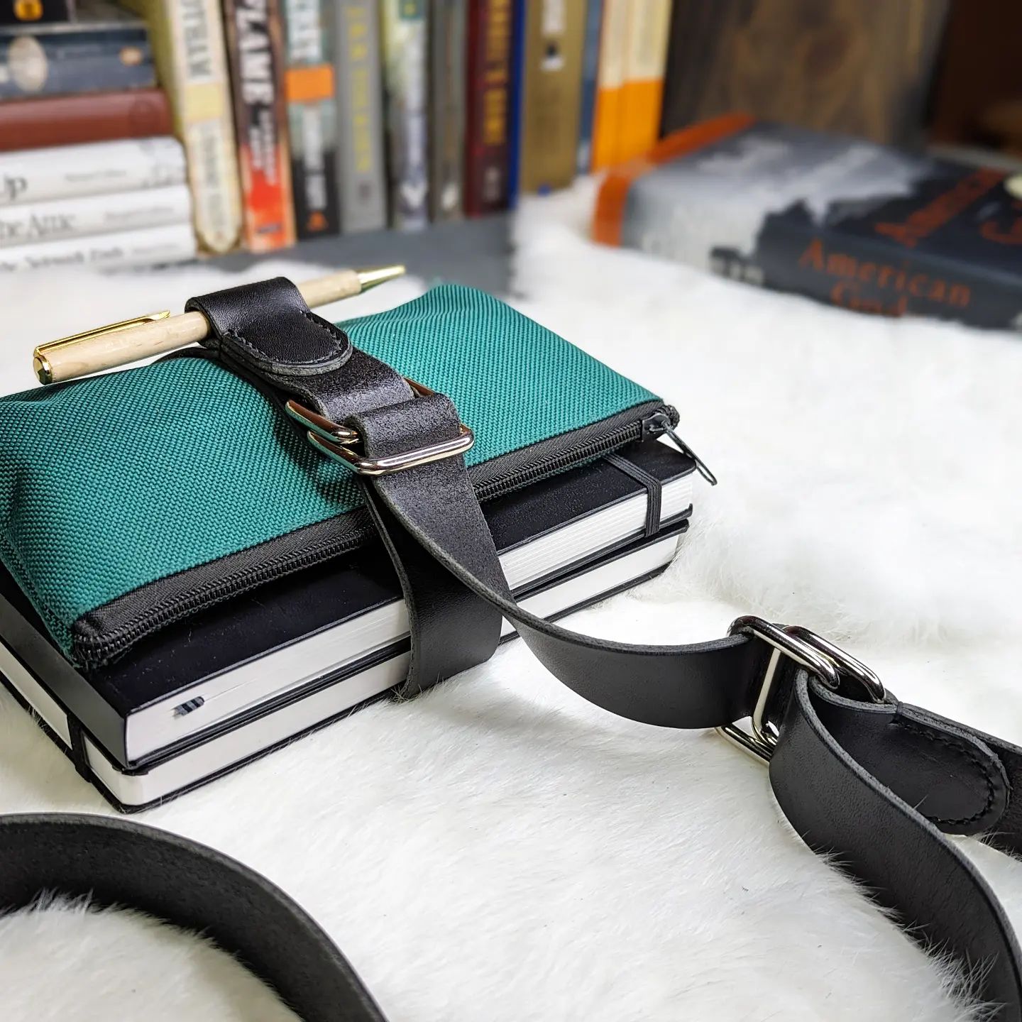 'The Woolf' | Journaling Book Belt in Coal Black