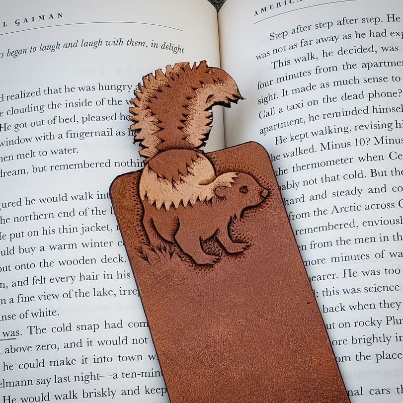 Buck Bookmark CUSTOM Bookmark | Skunk for M.P. – Rowsome Leather