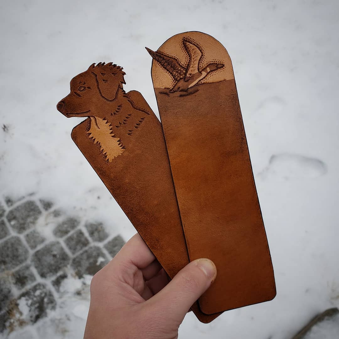 Custom Bookmarks | Nova Scotia Tolling Retriever, + Loon for D.W.