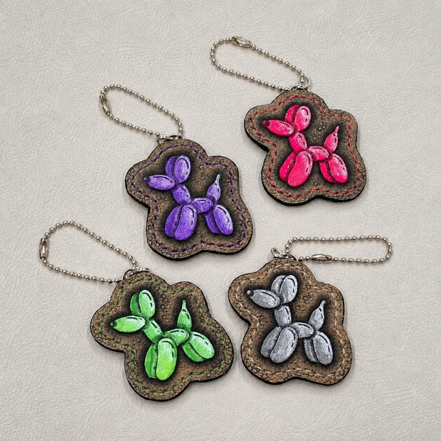 LEATHER CHARM | Balloon Dog, Metallics