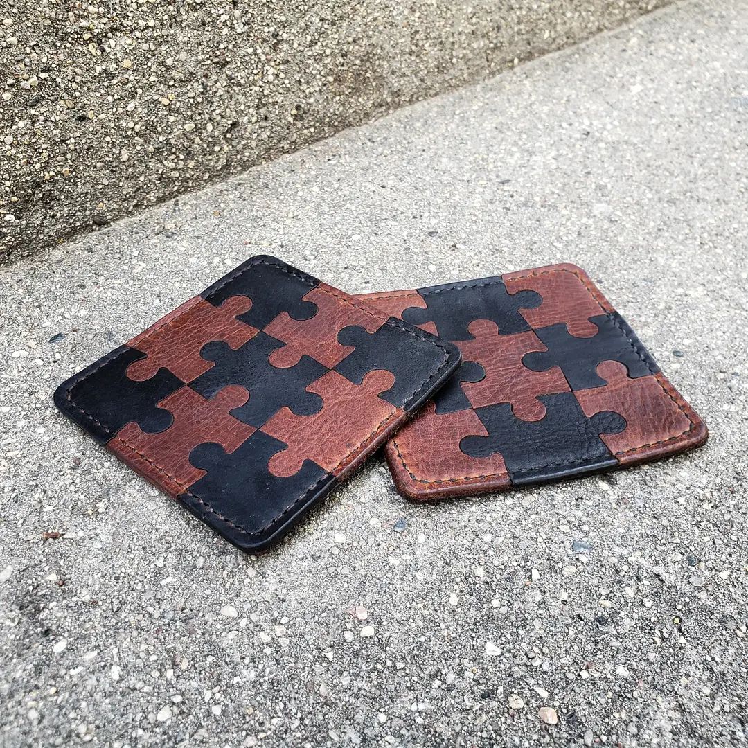 Set of Two Coasters | Puzzle Pieces