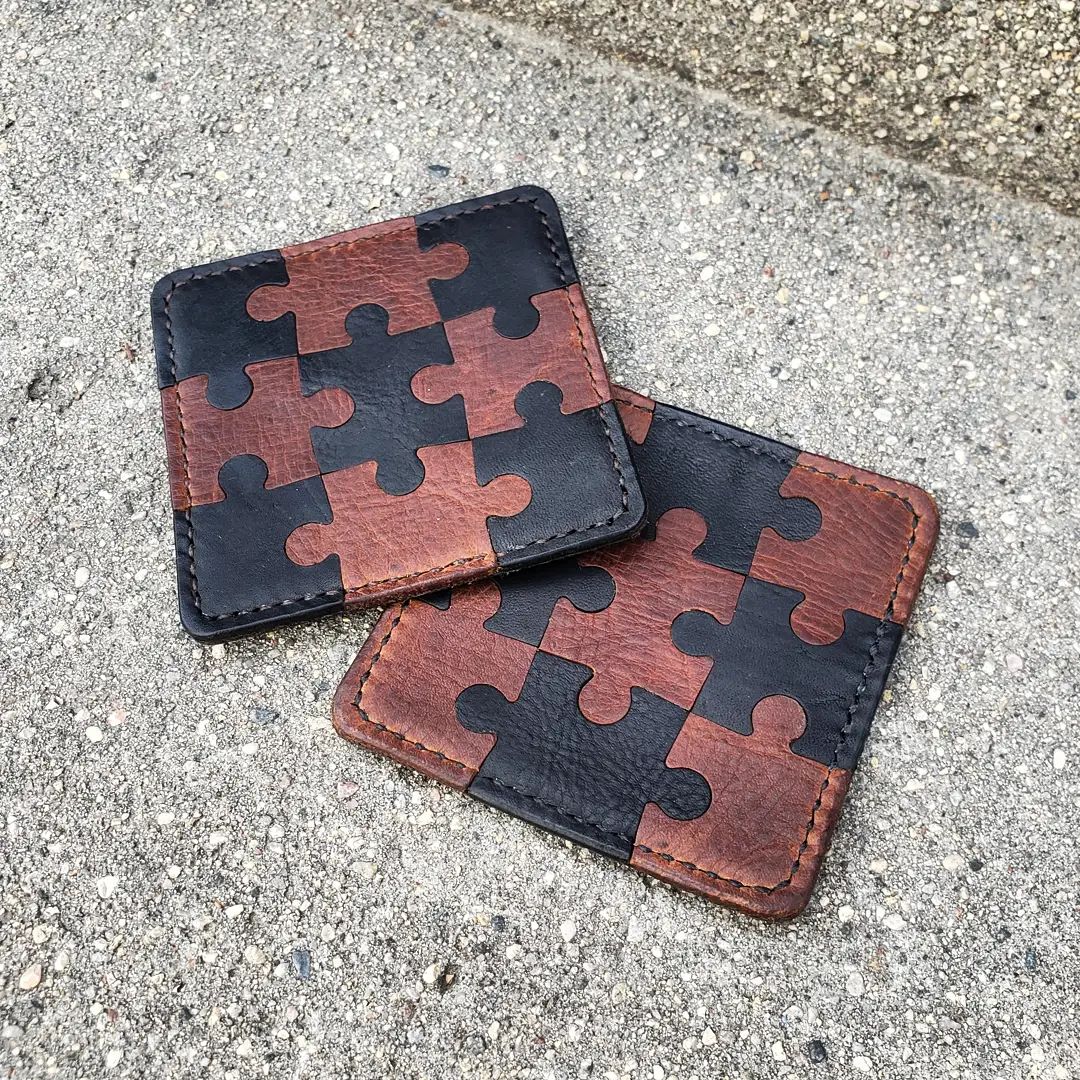 Set of Two Coasters | Puzzle Pieces