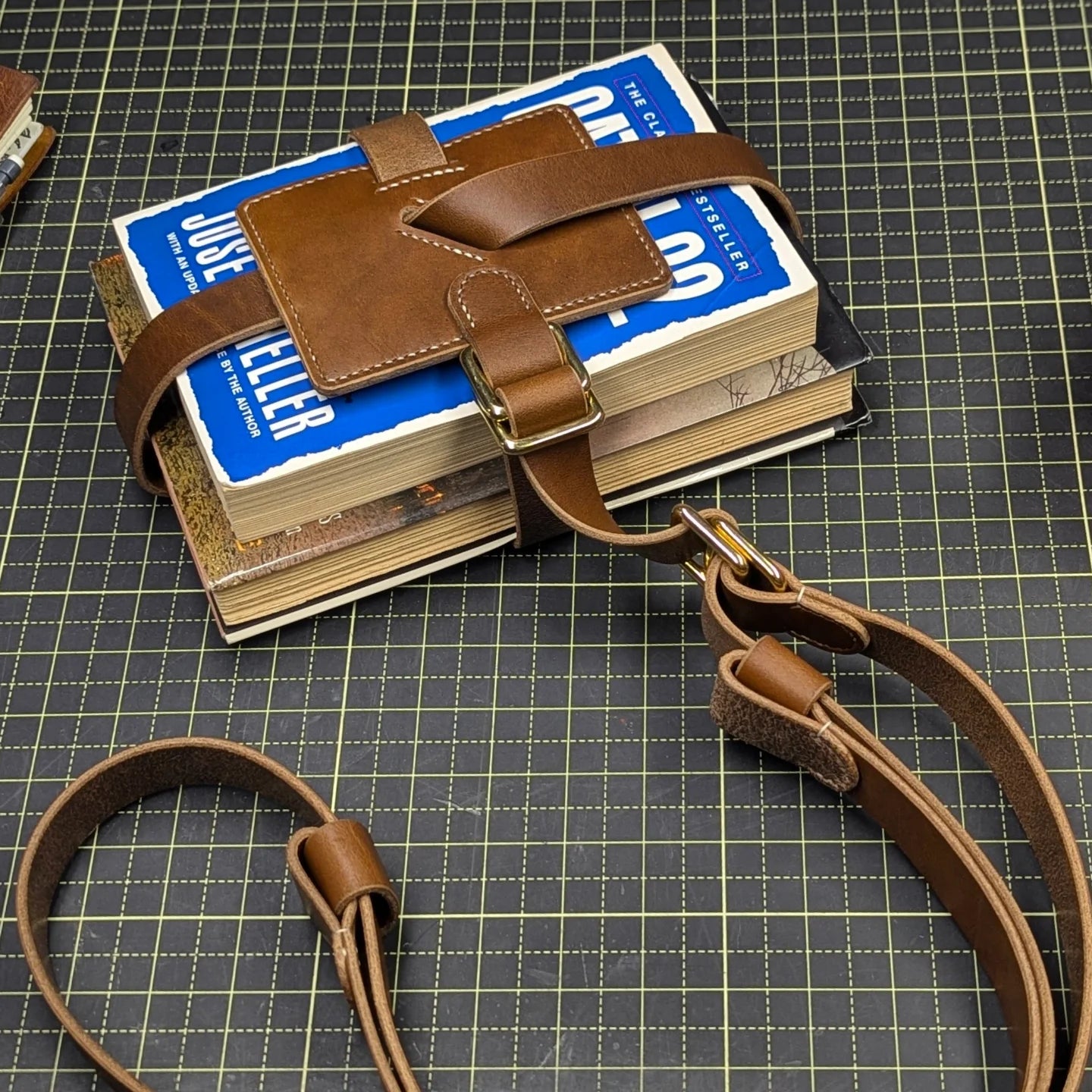 CUSTOM Book Strap | 'Shelley' Traveller's Book Strap with Extra Long Strap for A.B.