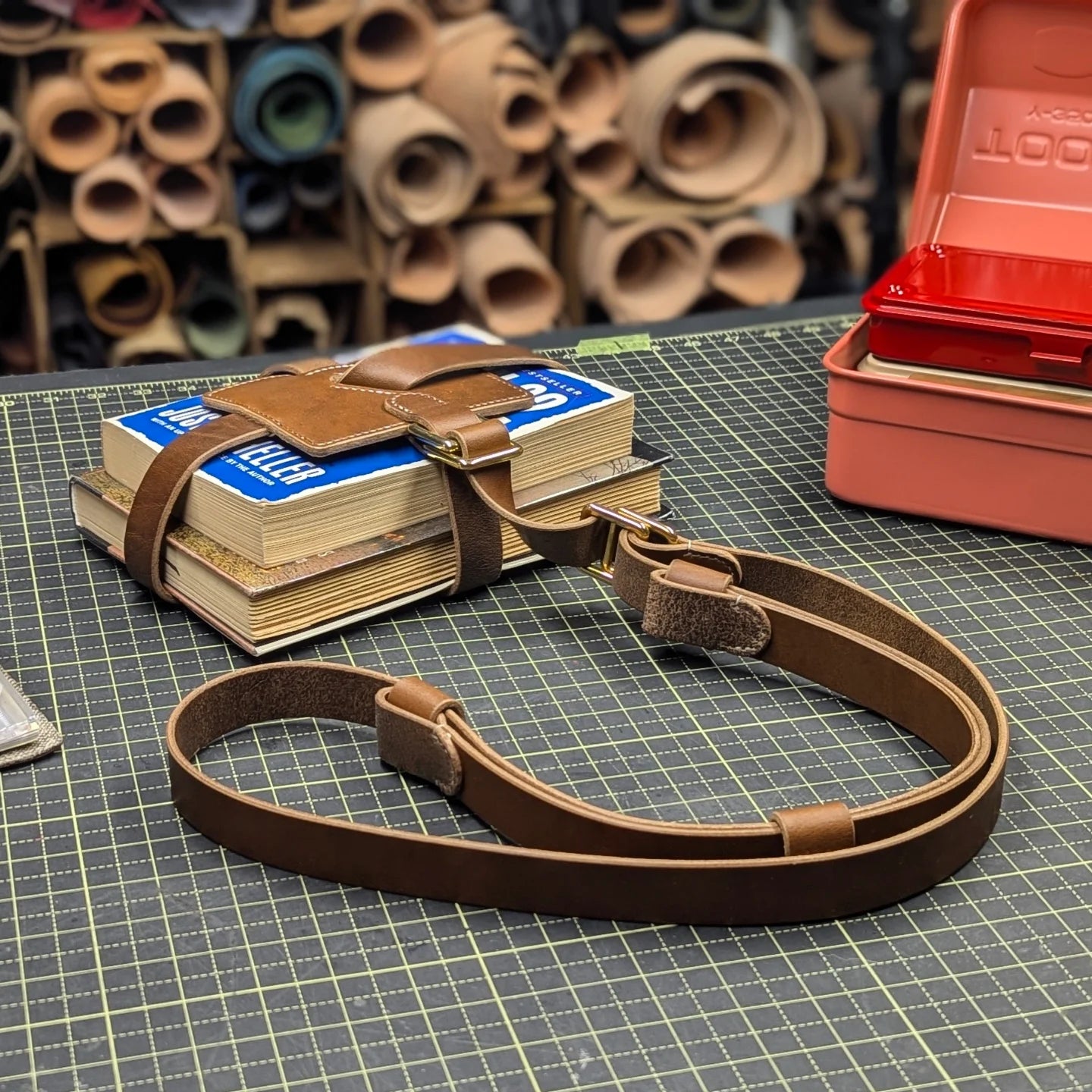 CUSTOM Book Strap | 'Shelley' Traveller's Book Strap with Extra Long Strap for A.B.