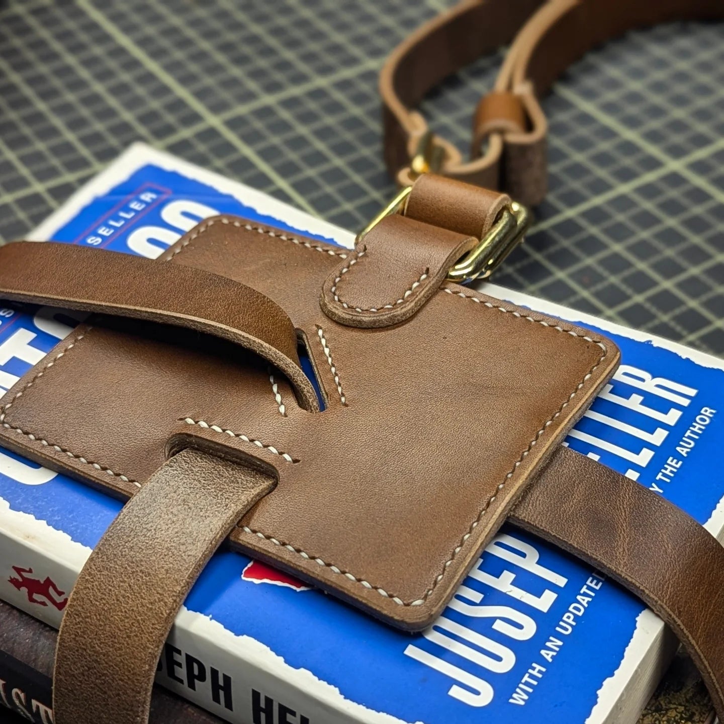 CUSTOM Book Strap | 'Shelley' Traveller's Book Strap with Extra Long Strap for A.B.