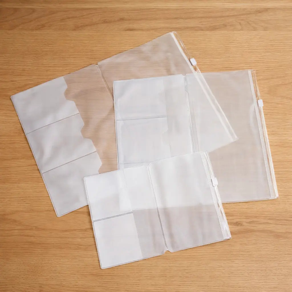 Pvc Pocket Insert Zipper Pouch Insert for Traveler’s Notebooks – PVC Folio with Card ...