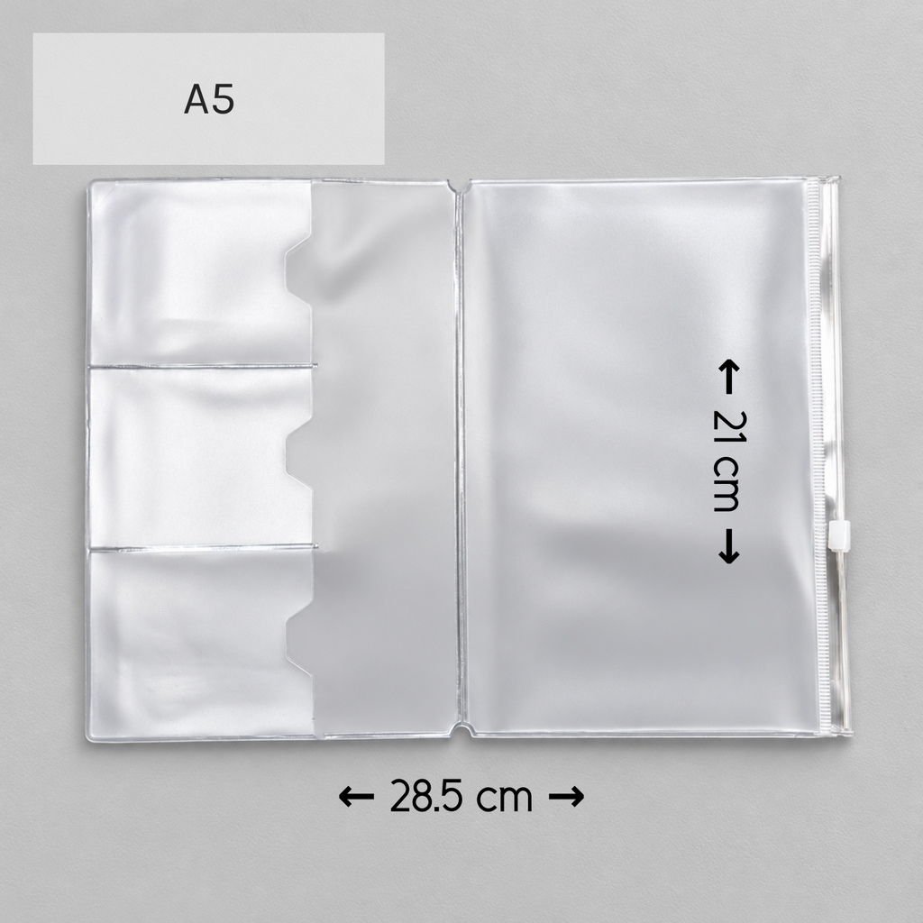 PVC Zipper Pouch Inserts | Traveller's Notebooks | 5 Sizes