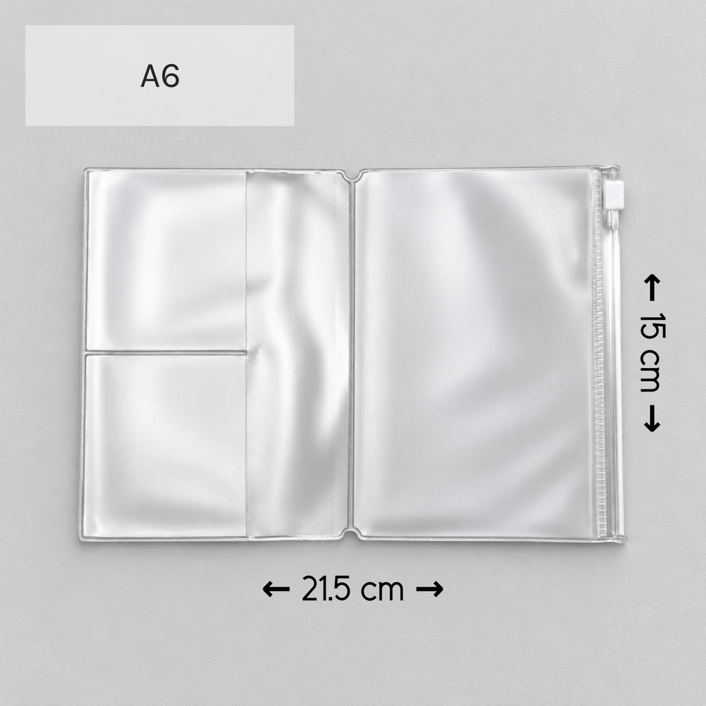 PVC Zipper Pouch Inserts | Traveller's Notebooks | 5 Sizes