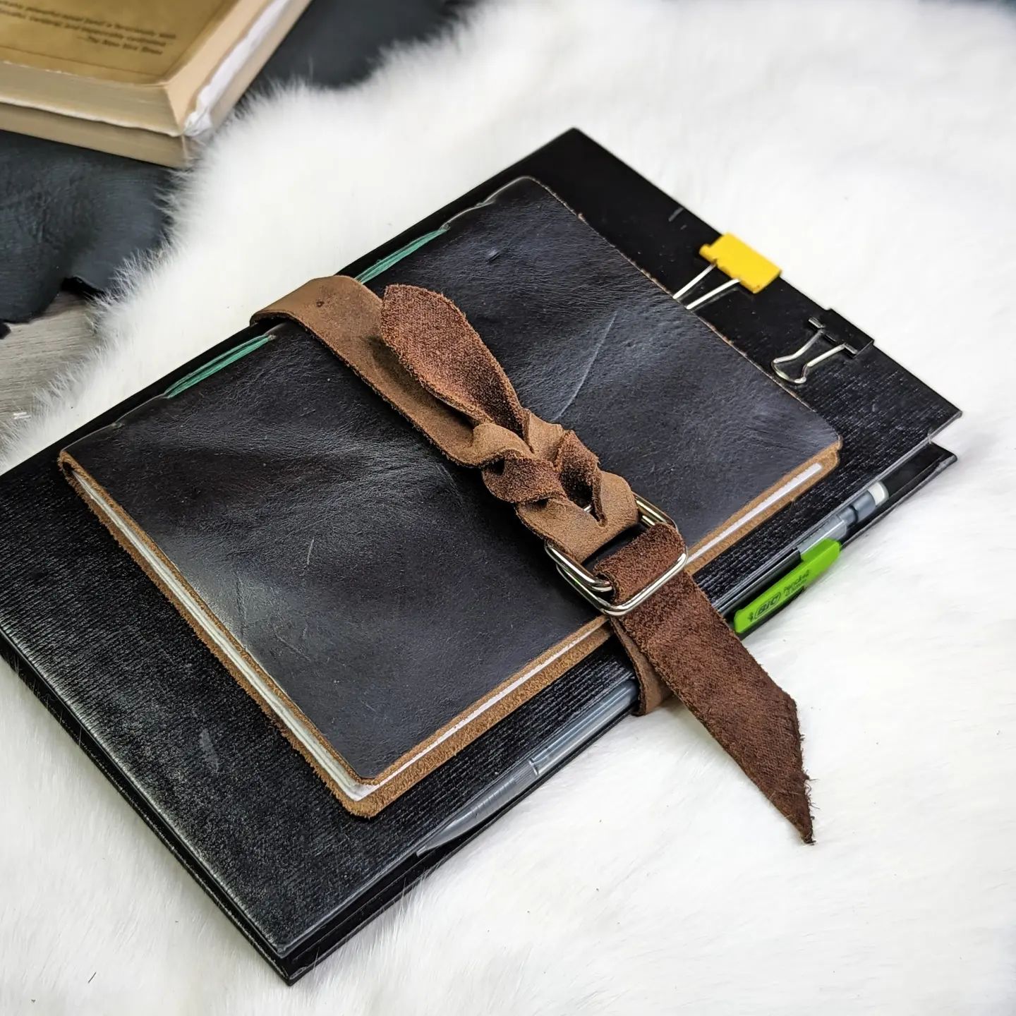 Leather Journal Cincher | Dark Umber