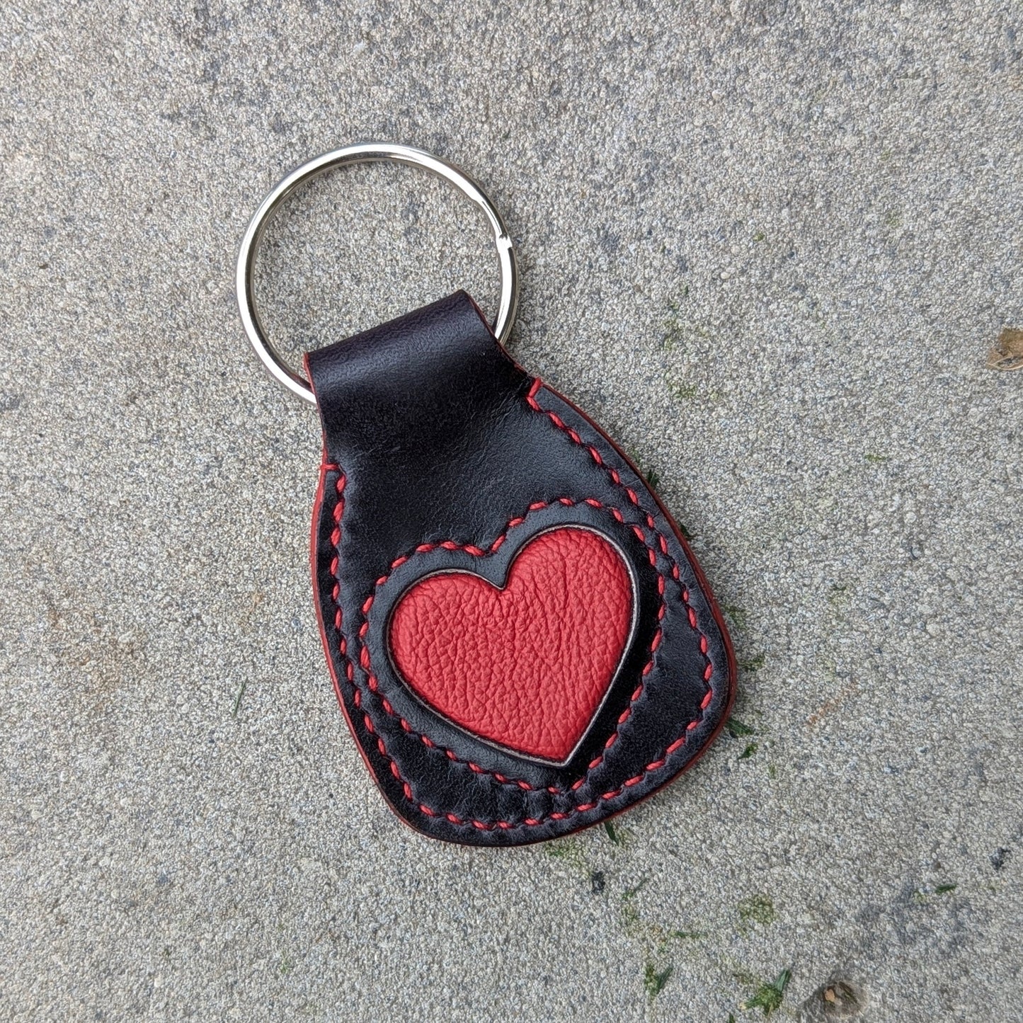 Key Fob | Purple + Red Heart