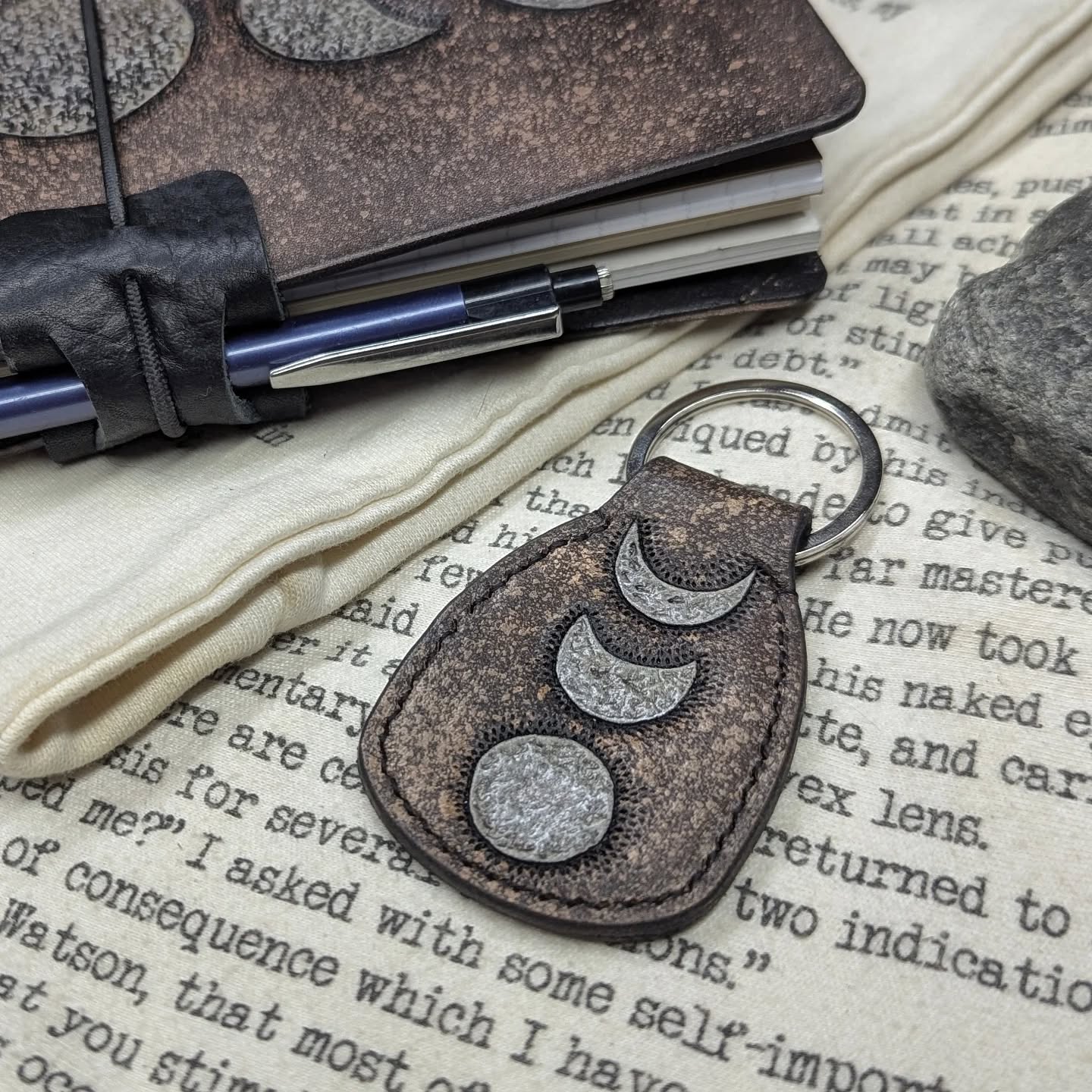 Key Fob | Tooled Moon Phases