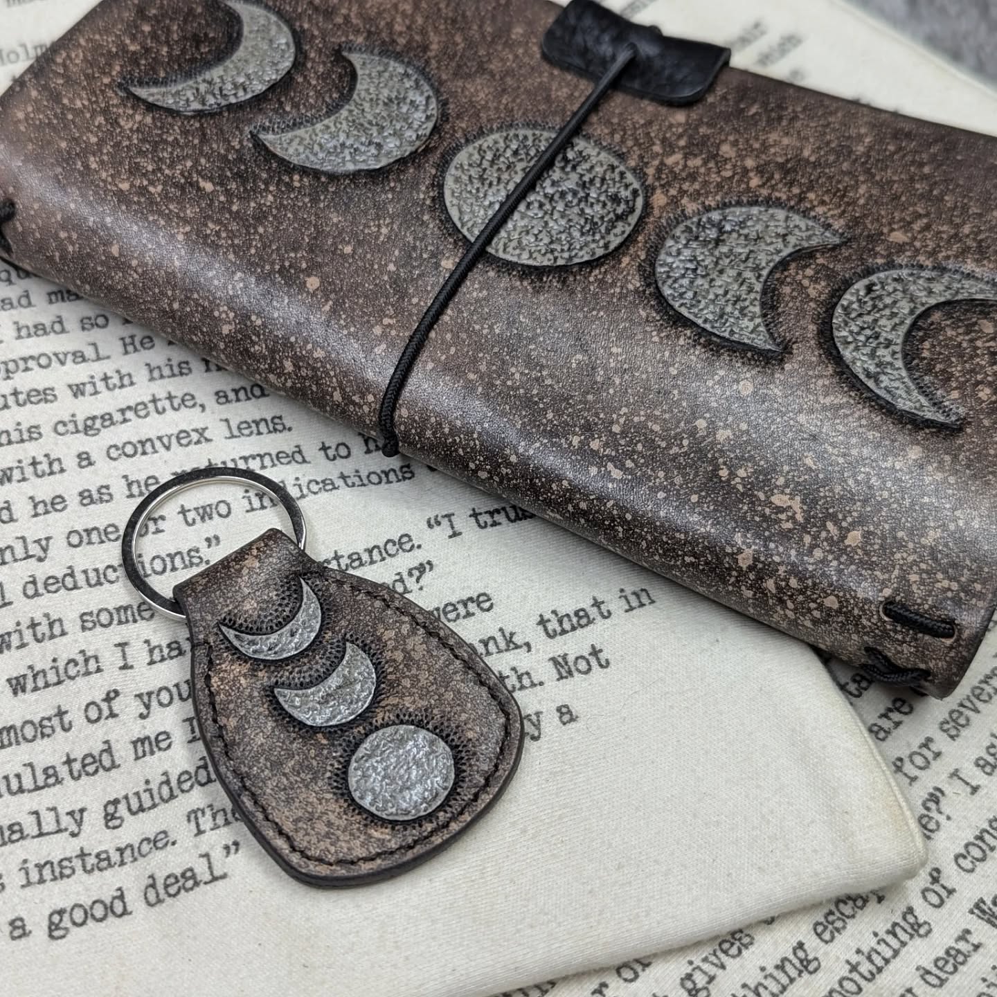 Key Fob | Tooled Moon Phases