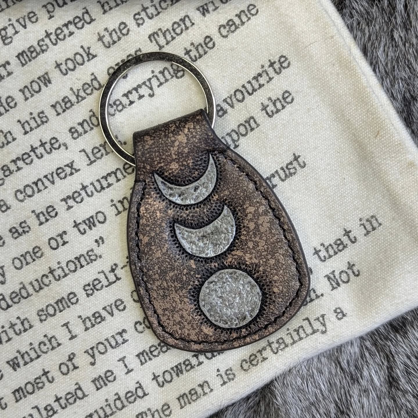 Key Fob | Tooled Moon Phases