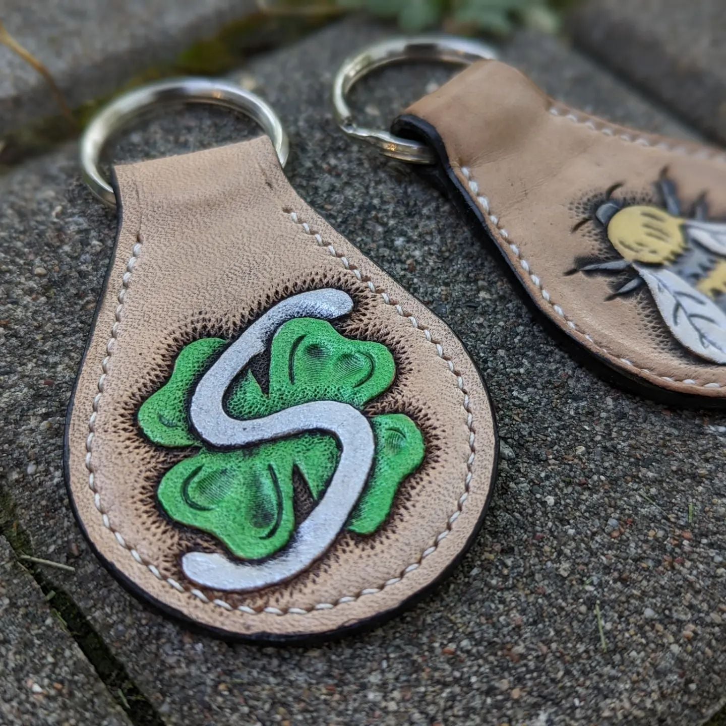 Custom Key Fob | Initial, Clover, + Pool Ball for E.H.