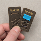 LEATHER TABS | 'IDEAS' & 'ART'