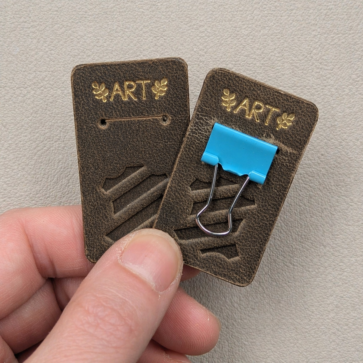 LEATHER TABS | Assorted Experimental Tabs 'TODAY', 'TO DO', 'IDEAS', 'ART'