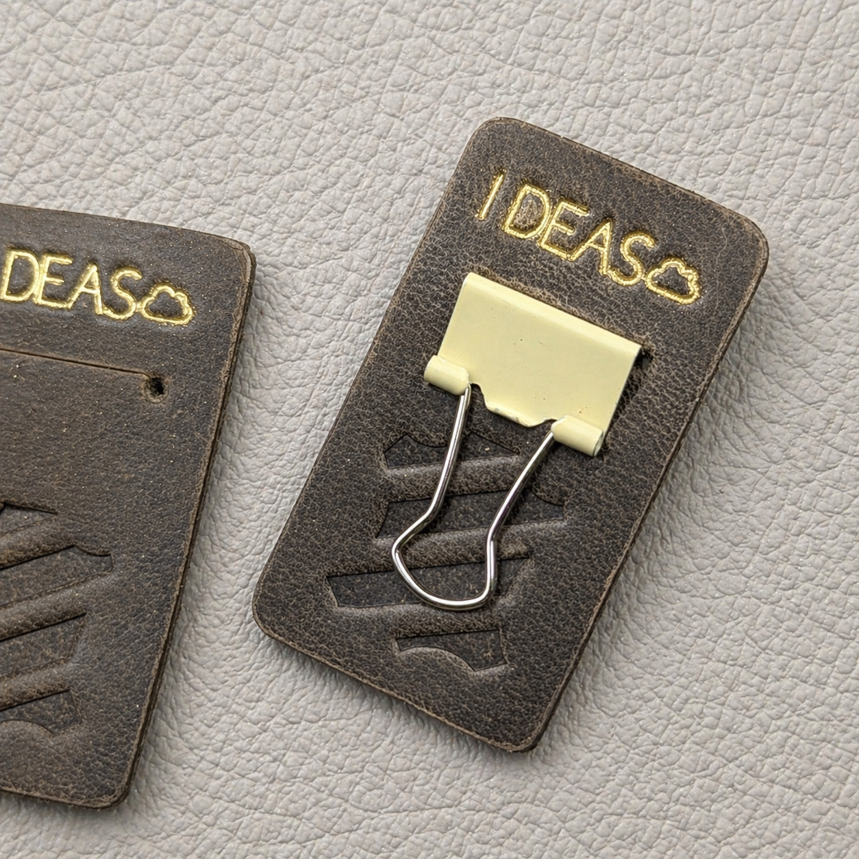 LEATHER TABS | Assorted Experimental Tabs 'TODAY', 'TO DO', 'IDEAS', 'ART'