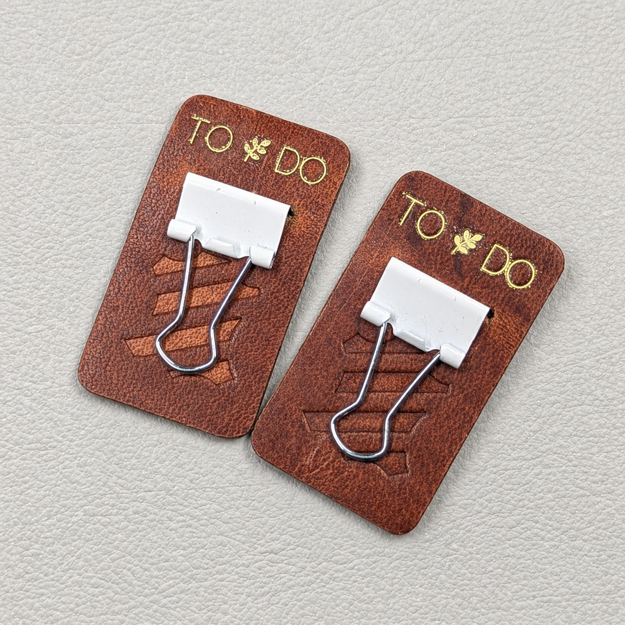 LEATHER TABS | Assorted Experimental Tabs 'TODAY', 'TO DO', 'IDEAS', 'ART'