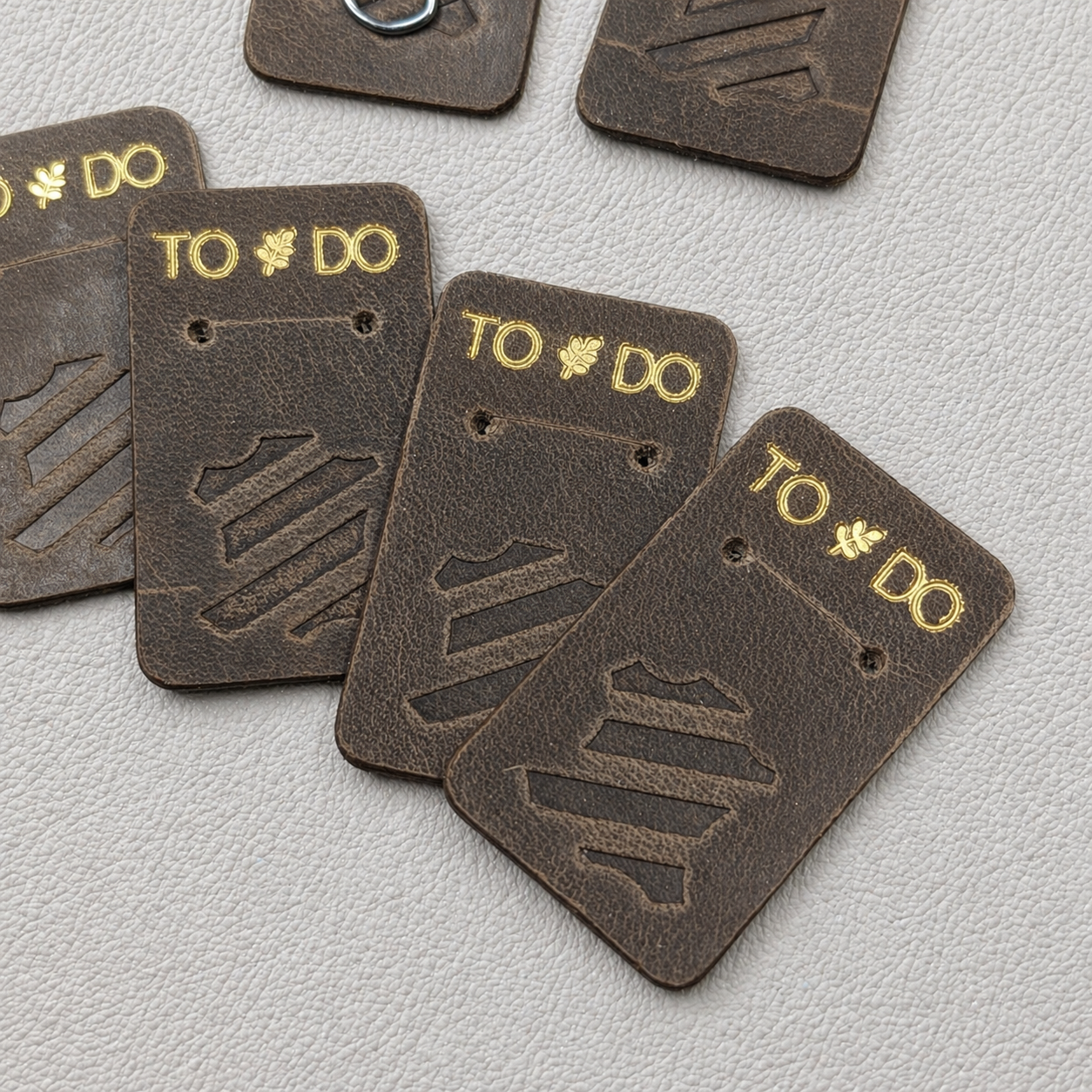 LEATHER TABS | Assorted Experimental Tabs 'TODAY', 'TO DO', 'IDEAS', 'ART'