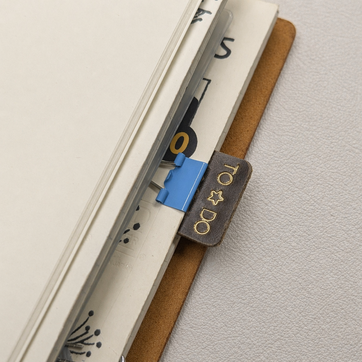 LEATHER TABS | Assorted Experimental Tabs 'TODAY', 'TO DO', 'IDEAS', 'ART'