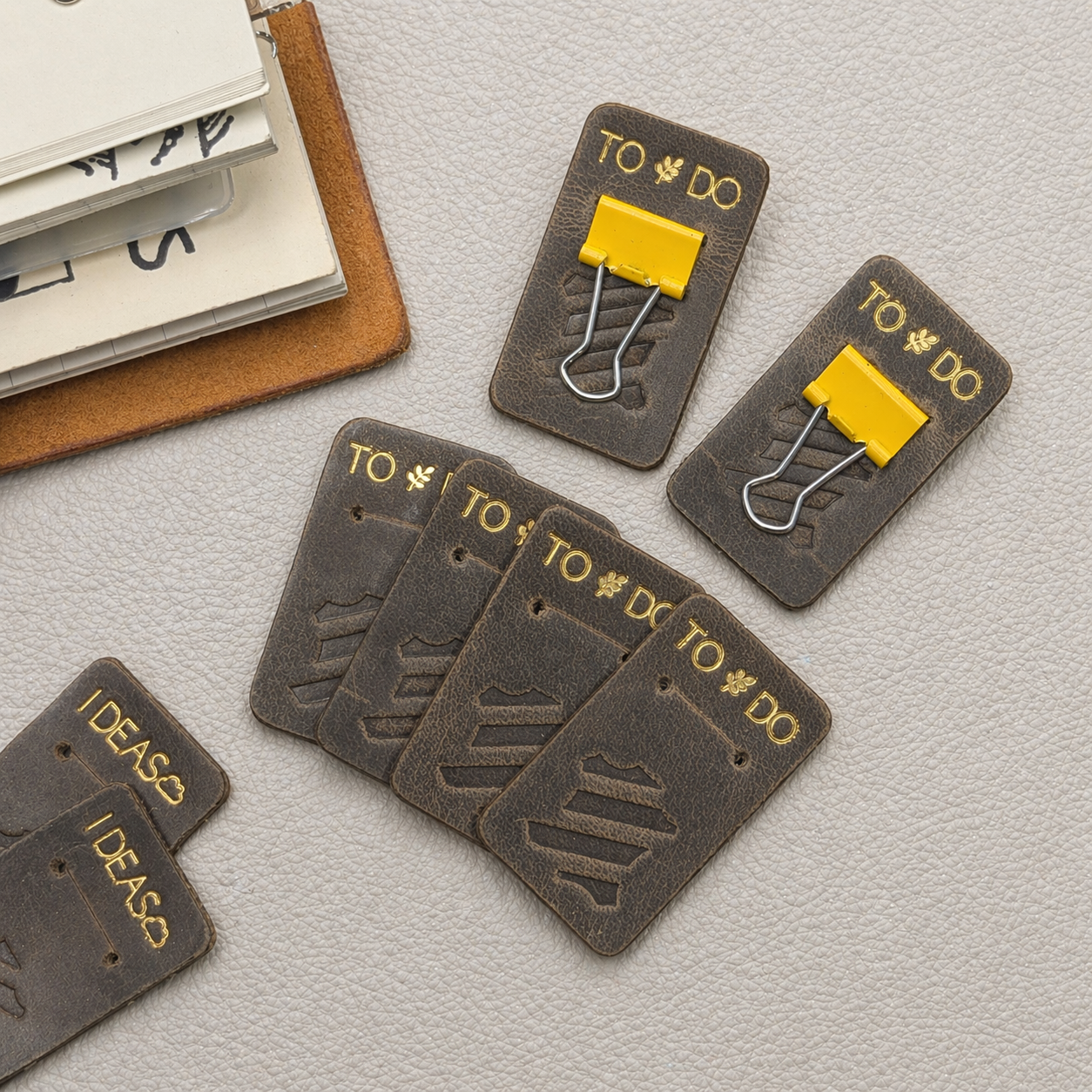 LEATHER TABS | 'TODAY' & 'TO DO'