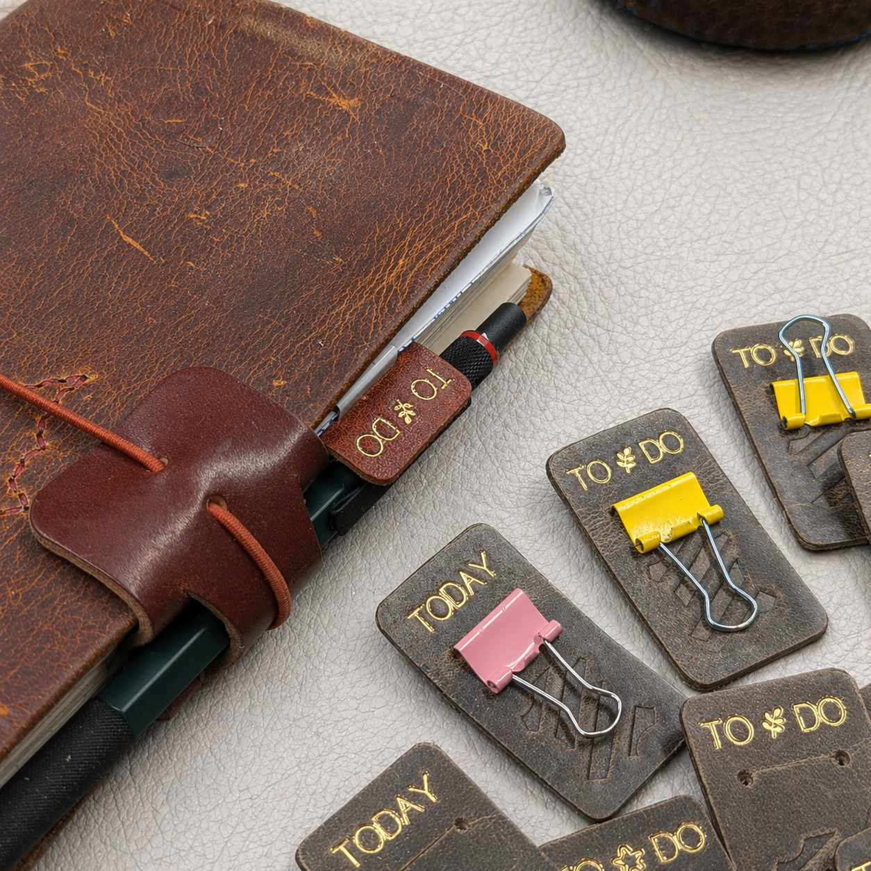 LEATHER TABS | 'TODAY' & 'TO DO'