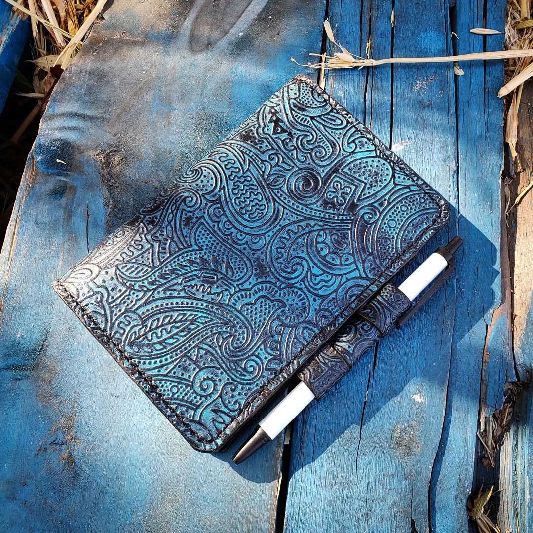 Notebook & Passport Wallet | Embossed Antique Turquoise