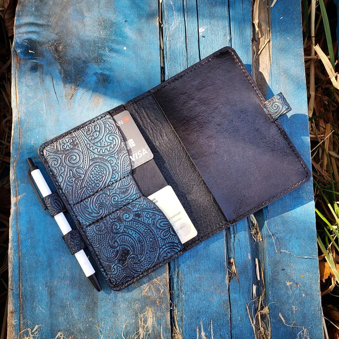 Notebook & Passport Wallet | Embossed Antique Turquoise