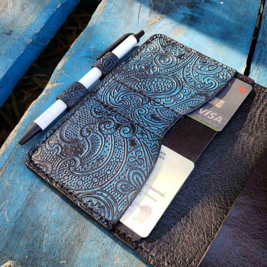 Notebook & Passport Wallet | Embossed Antique Turquoise