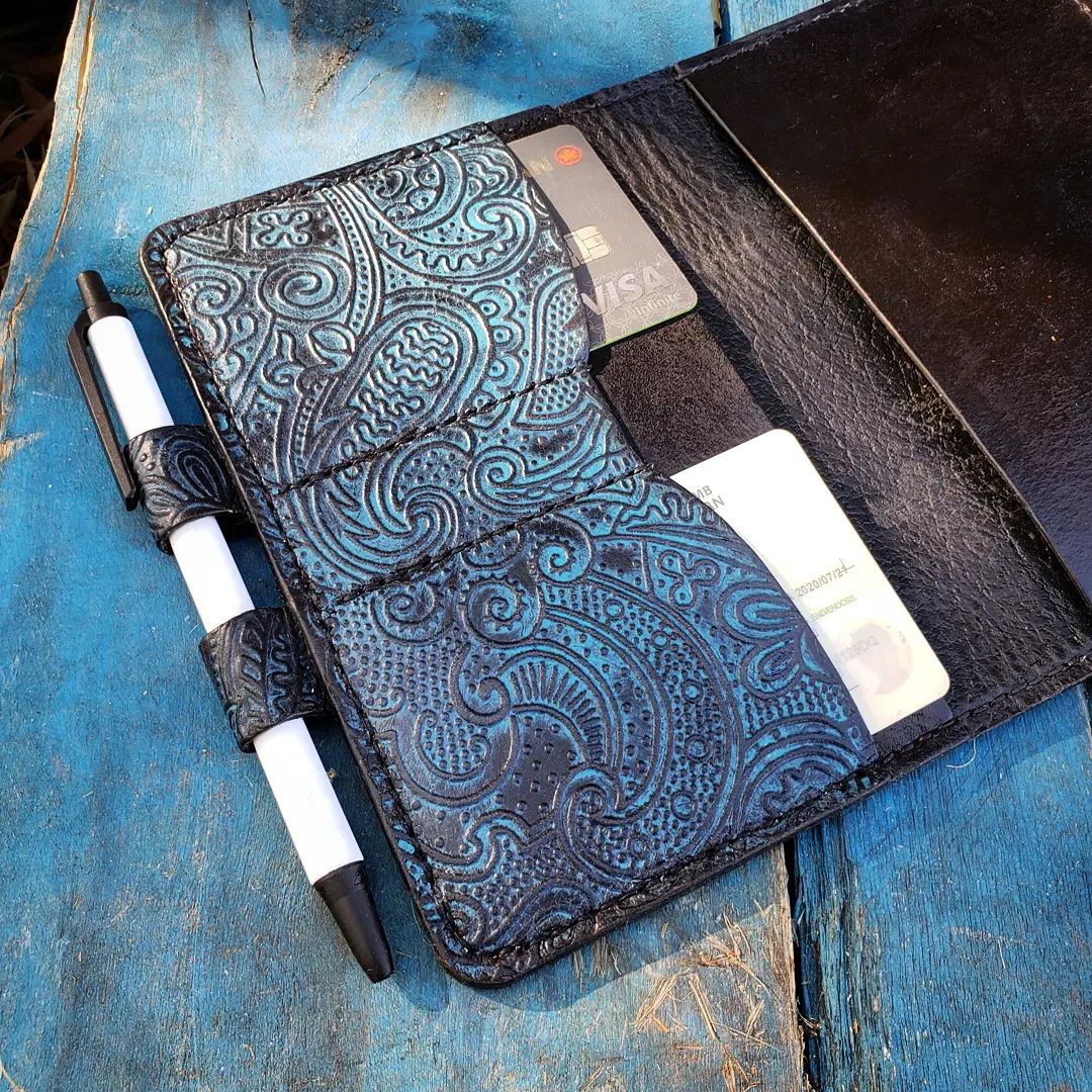 Notebook & Passport Wallet | Embossed Antique Turquoise
