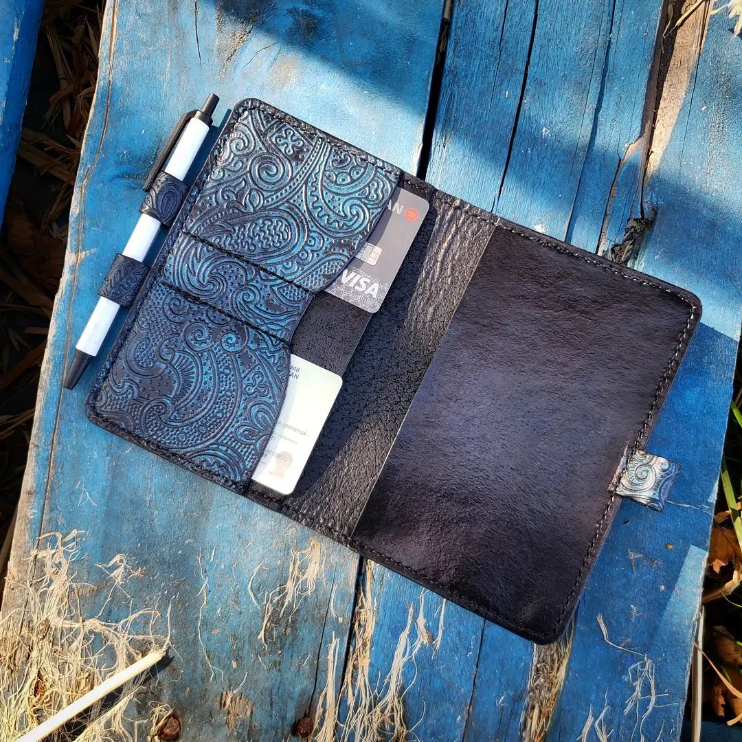 Notebook & Passport Wallet | Embossed Antique Turquoise