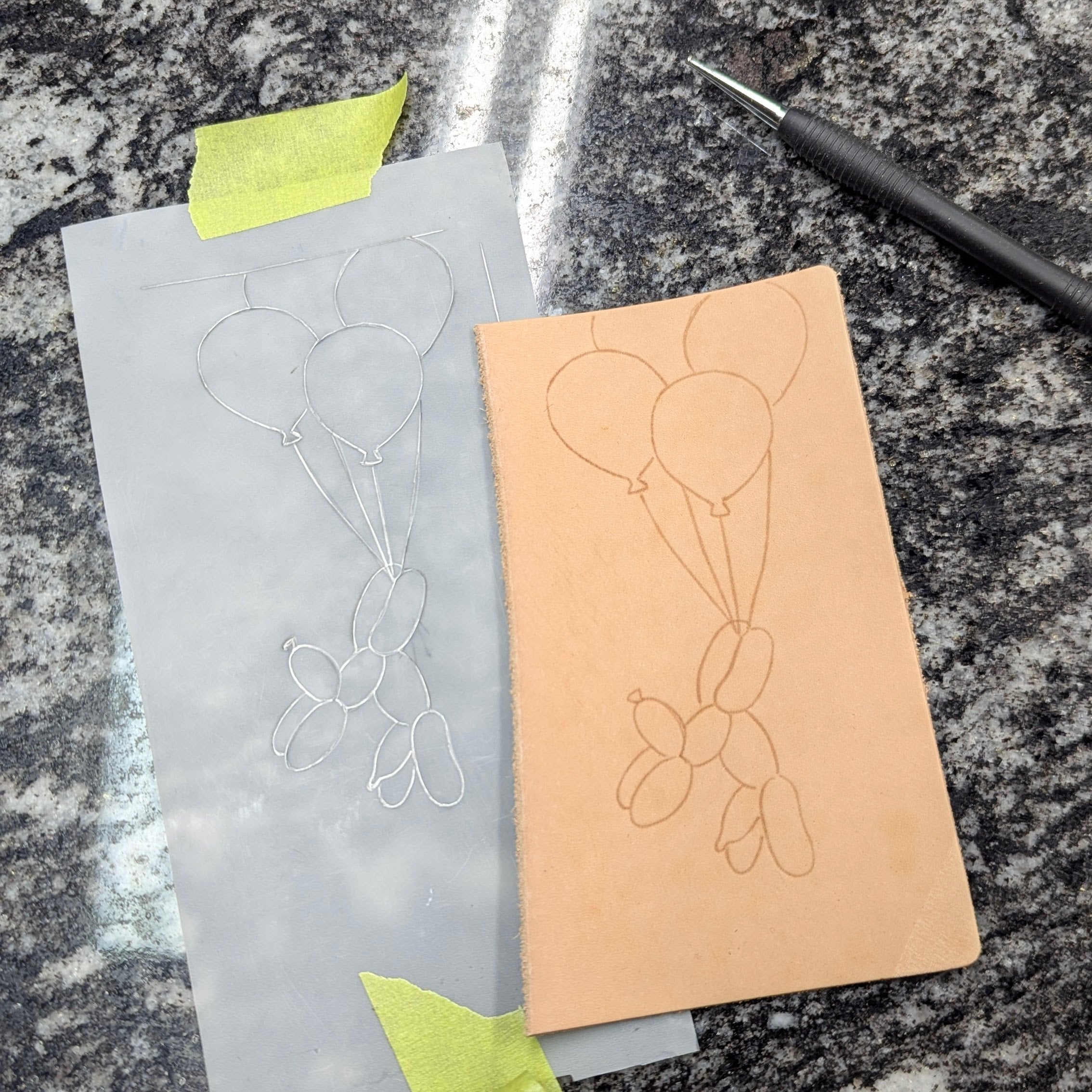 LEATHER PATCH | 'Up & Away' Balloon Dog